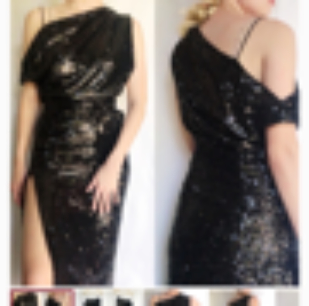 Zara Women Evening Wear Collection Black Sequin  D